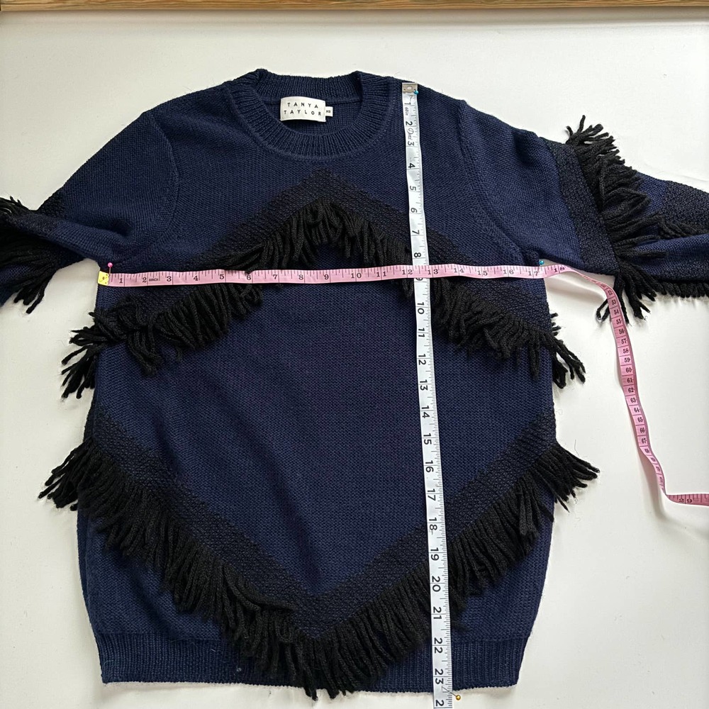 TANYA TAILOR FRINGE CHA CHA ALPACA SWEATER JUMPER BOHO STYLE WOMEN SIZE XS/S - Picture 9 of 16
